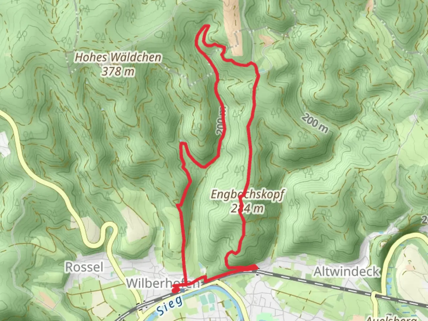 An image depicting the trail Wilberhofen Rundweg and its surrounding area.