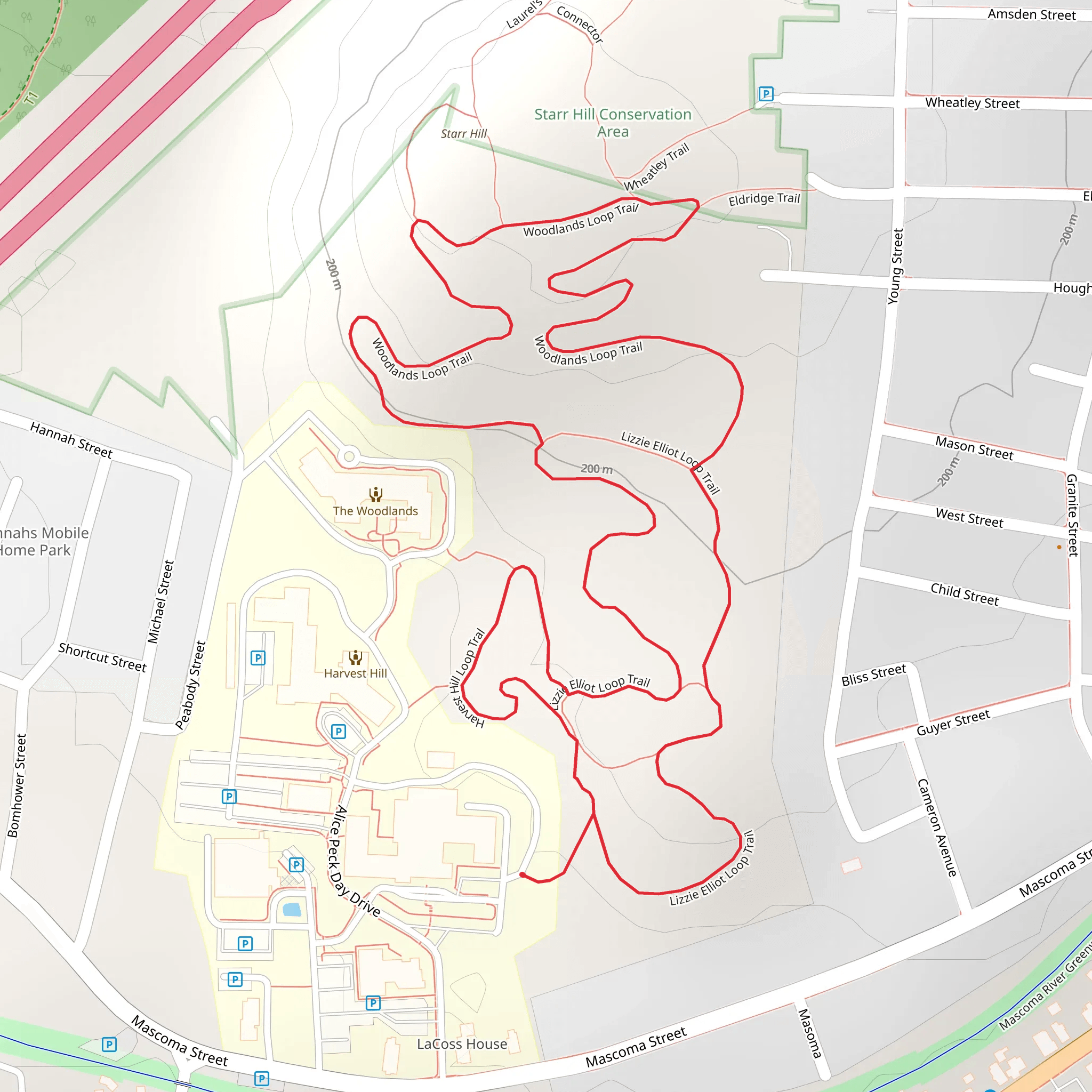 Lizzie Elliot Loop Trail mobile static map