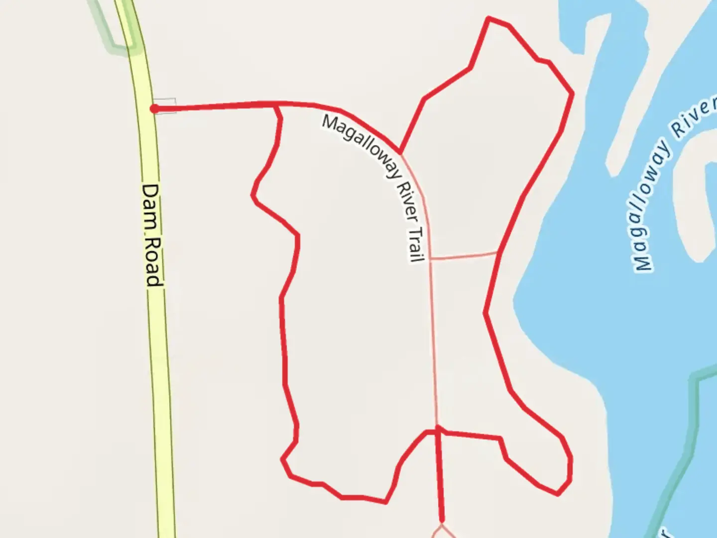 An image depicting the trail Magalloway River Loop Trail and its surrounding area.