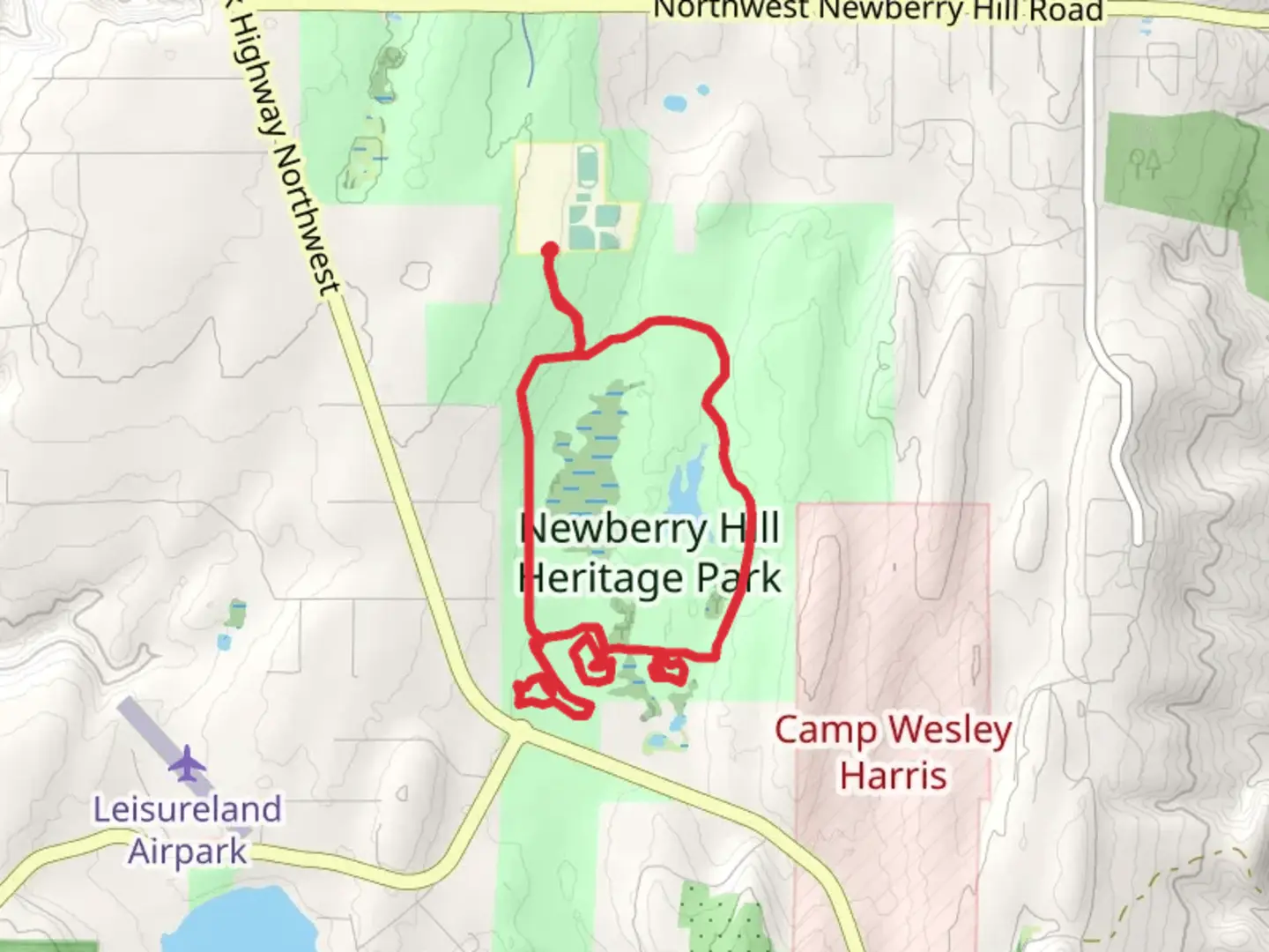 An image depicting the trail Strange Days, Gear Jammer and Ricochet Loop and its surrounding area.
