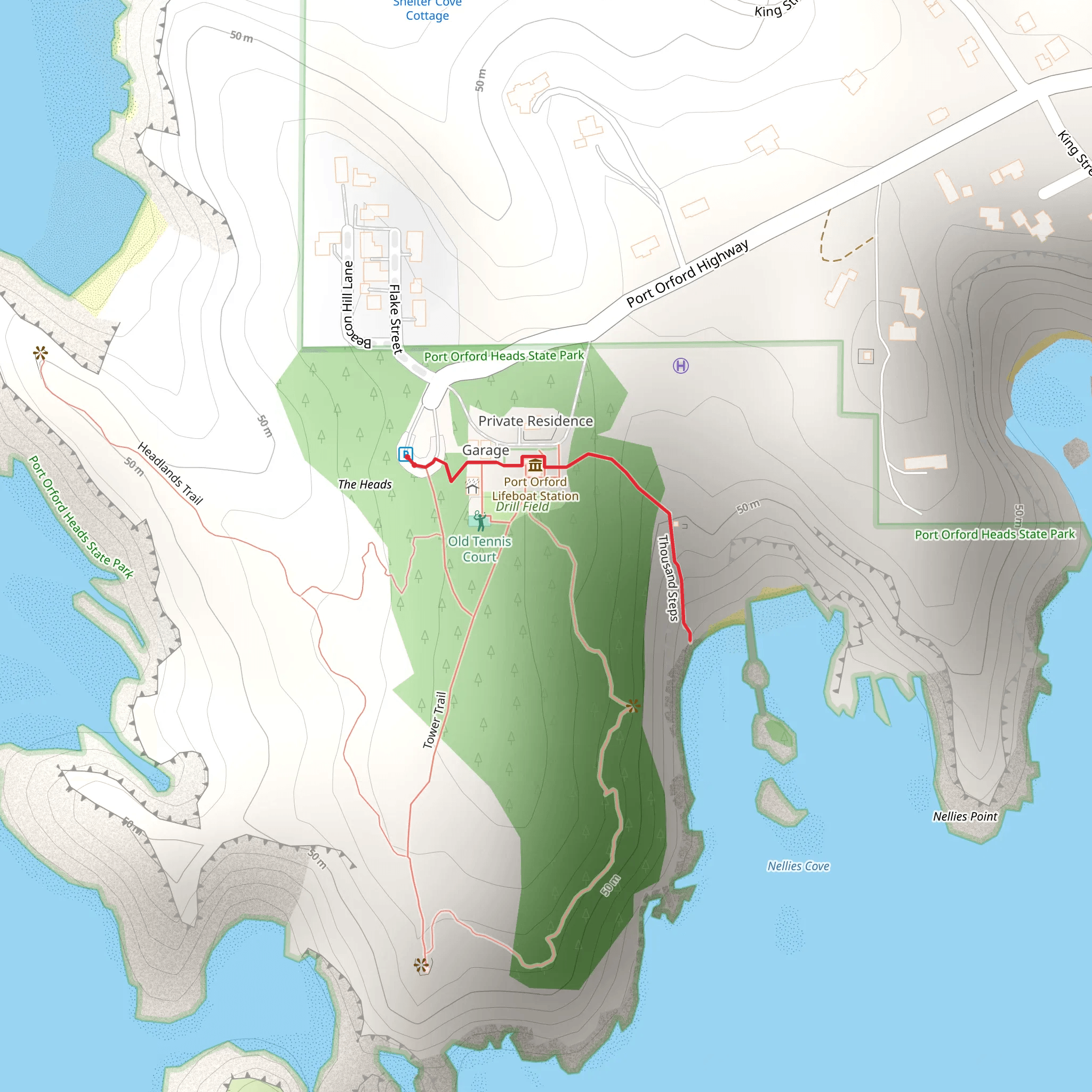 Thousand Steps mobile static map