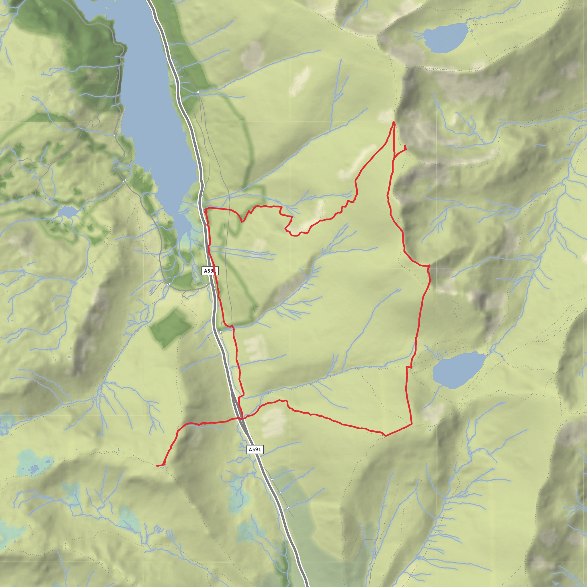 The Dunmail loop mobile static map