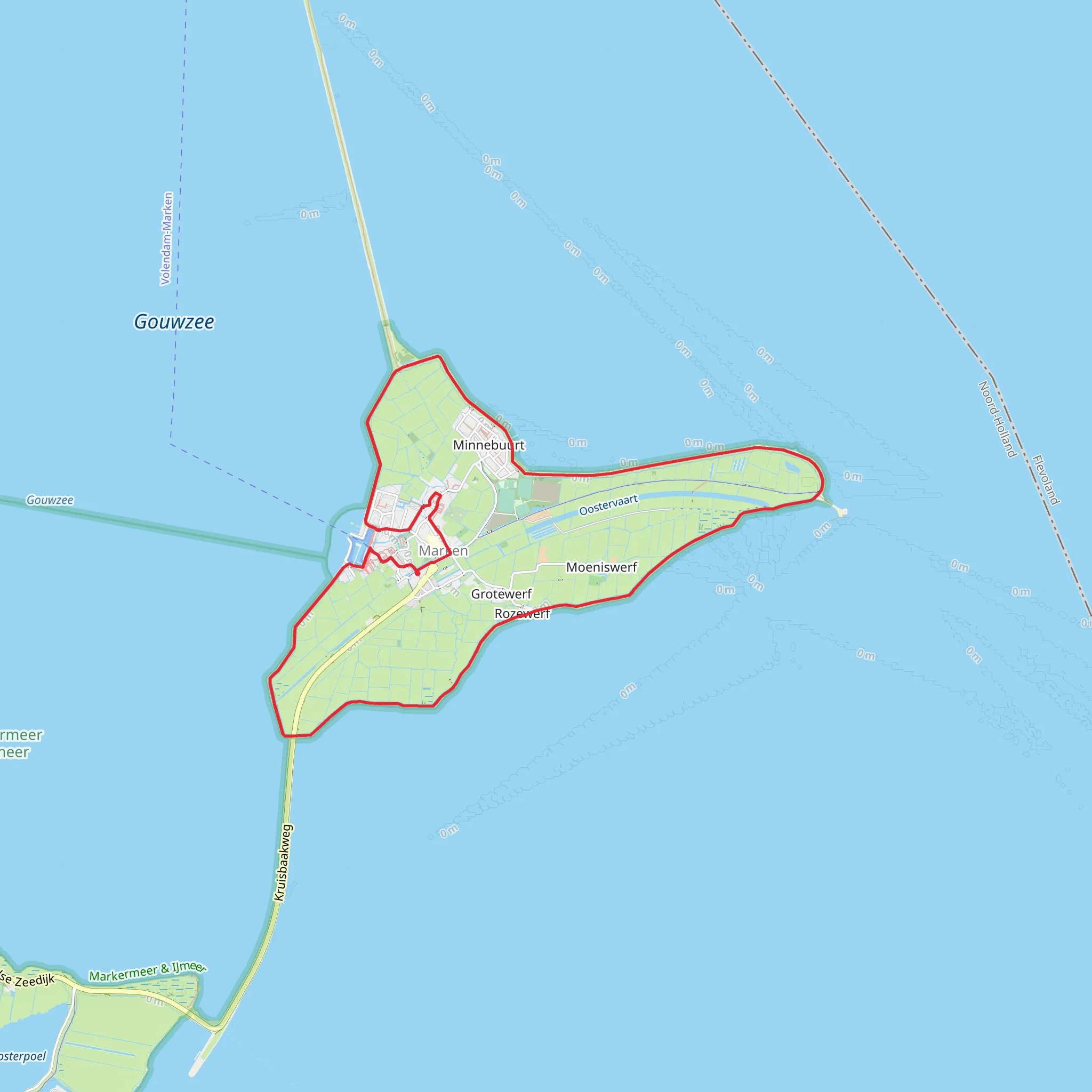 Havenbuurt Route, Rozewerf Route and Vuurtoten Route Loop mobile static map