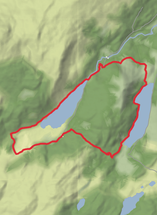 Hike on Yr Llynau mobile static map