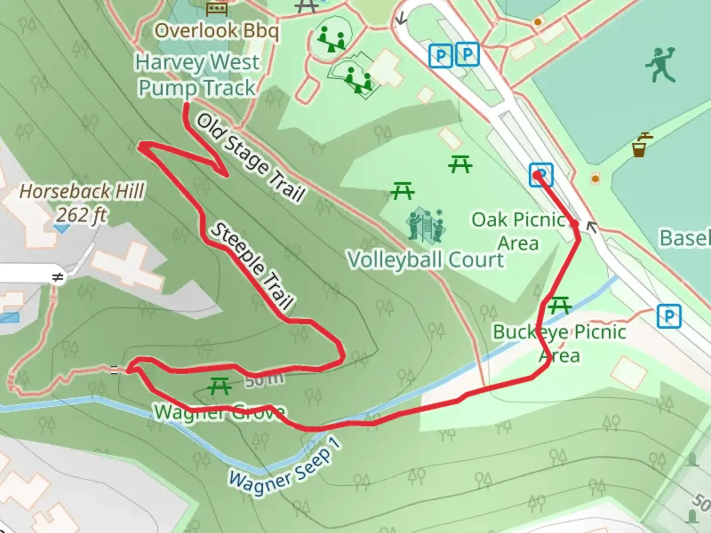 An image depicting the trail Steeple Trail and its surrounding area.