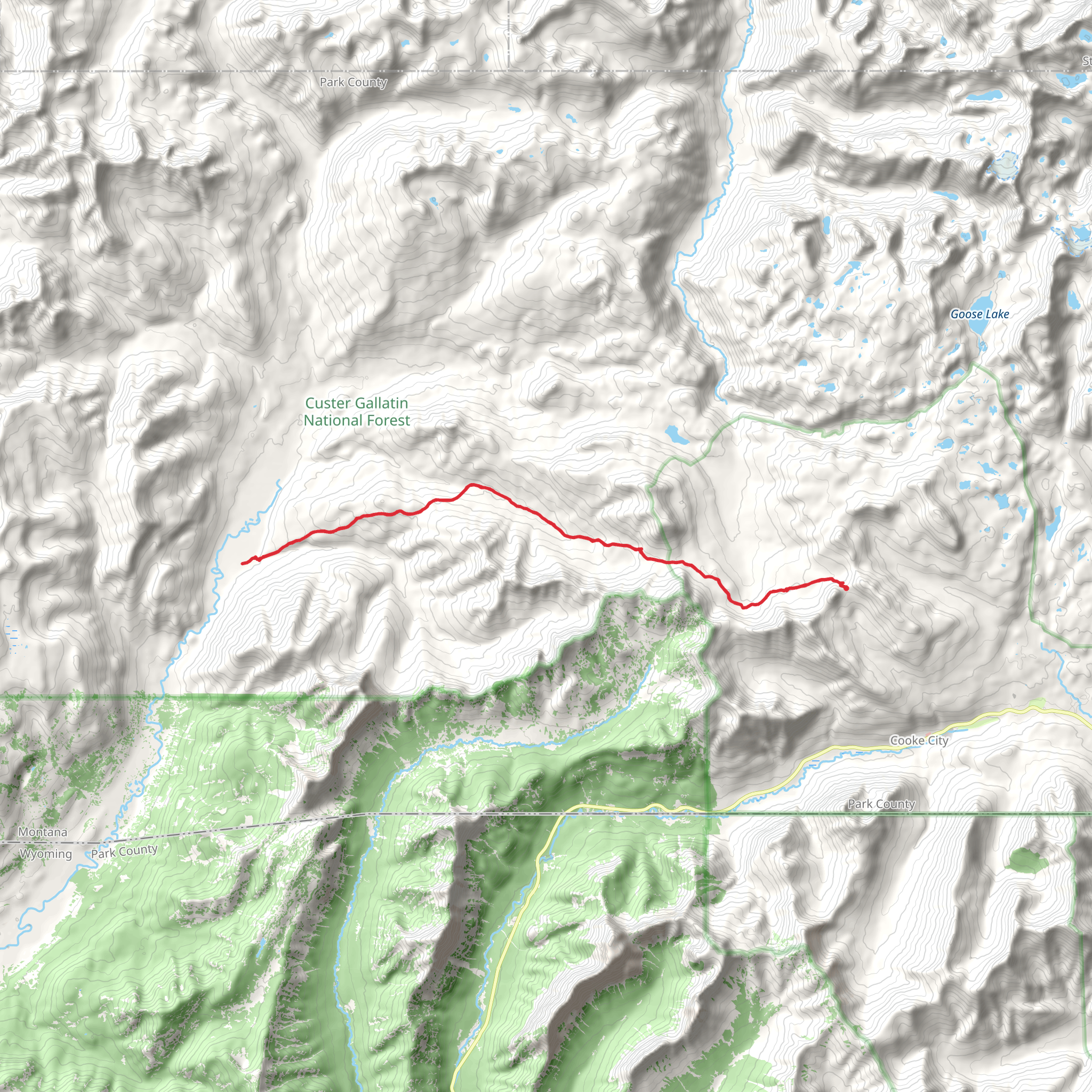 Lost Wolverine Trail mobile static map