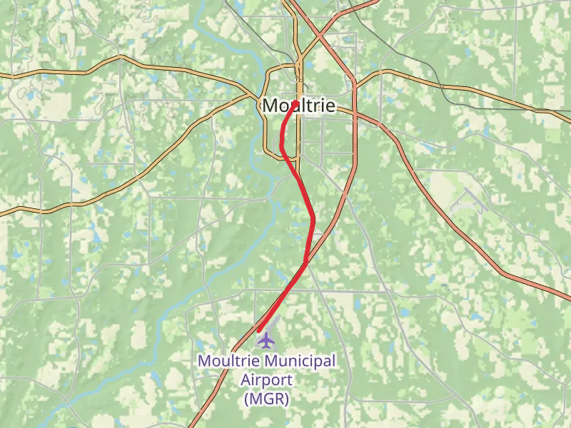 City Recreational Trail to Moultrie Municipal Airport