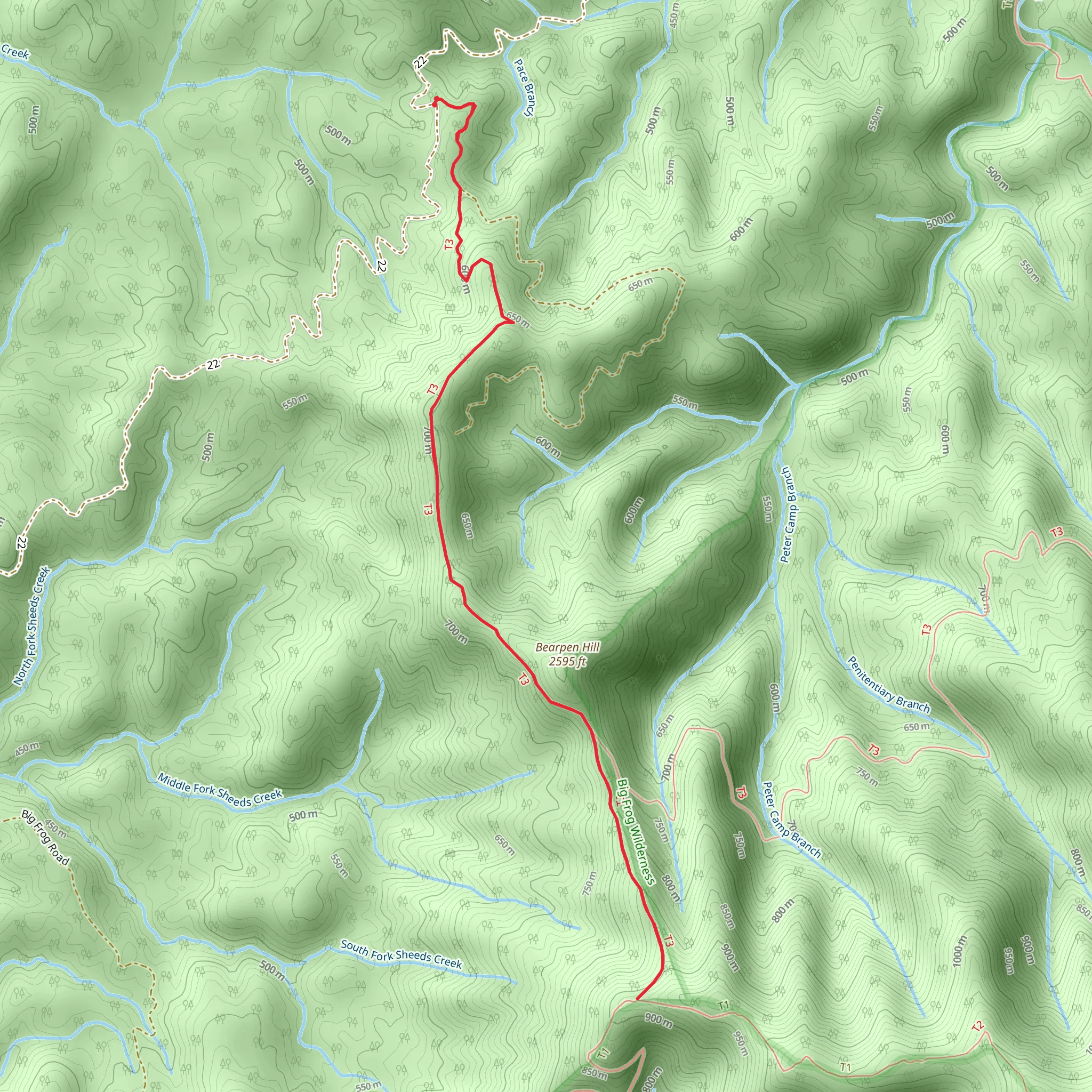 Wolf Ridge Trail mobile static map