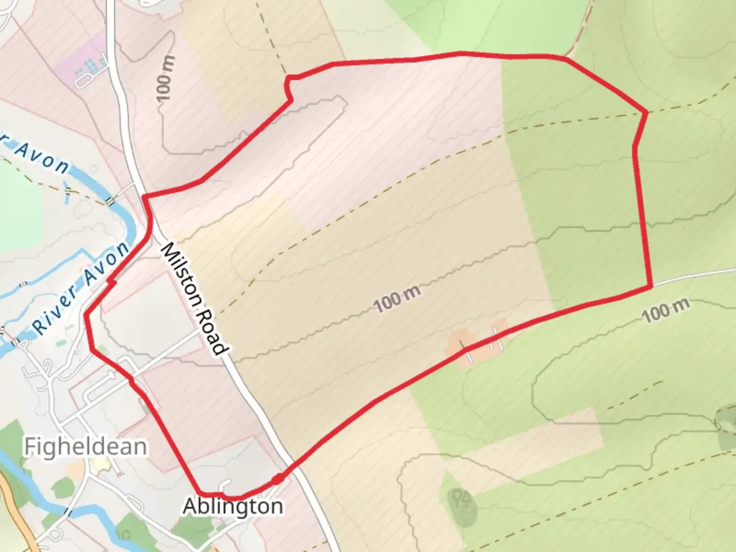 An image depicting the trail Figheldean Country Park Loop and its surrounding area.