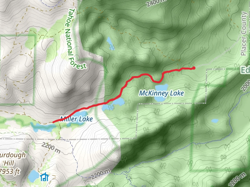 Miller Lake and Lily Lake via Rubicon Trail