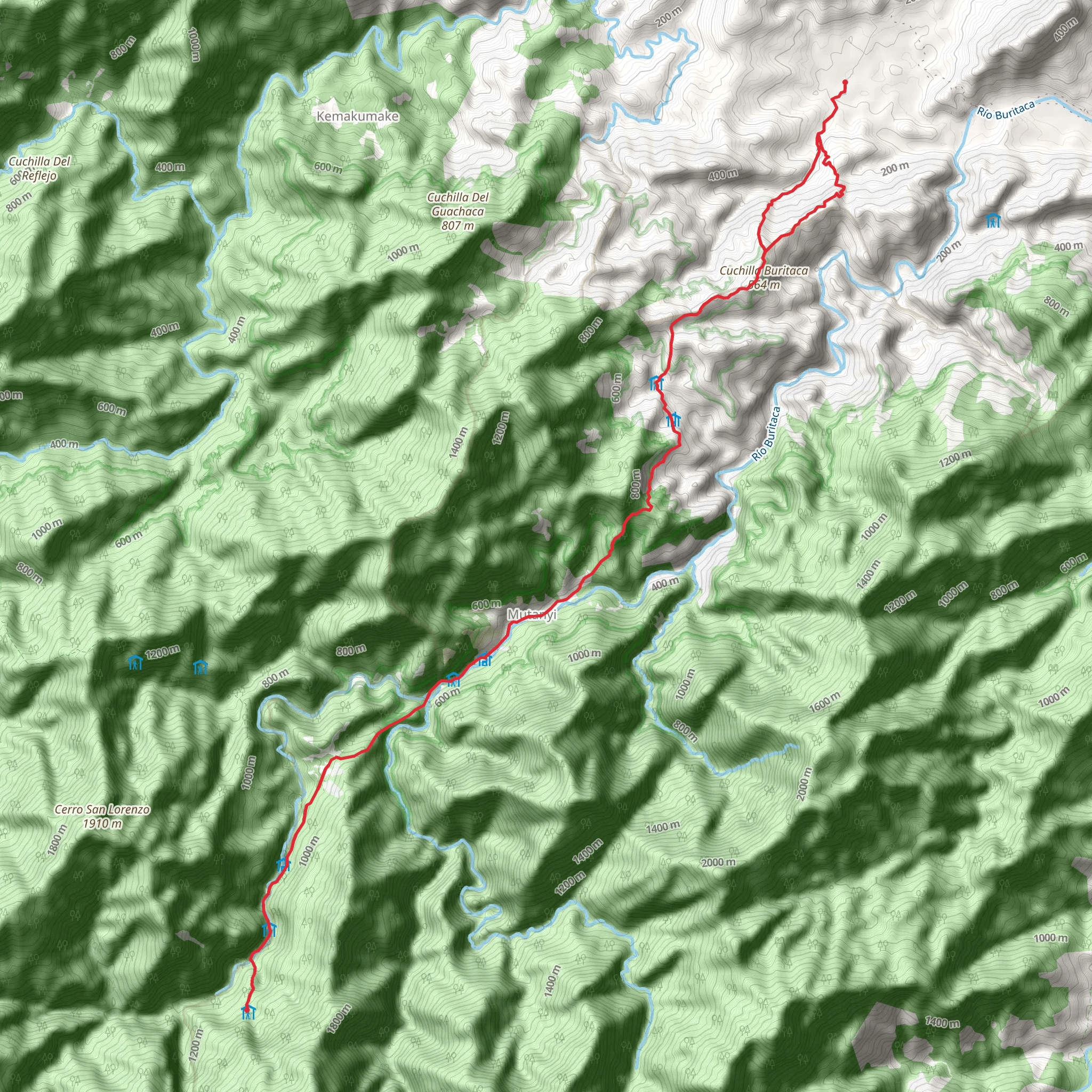 Lost City Hike mobile static map