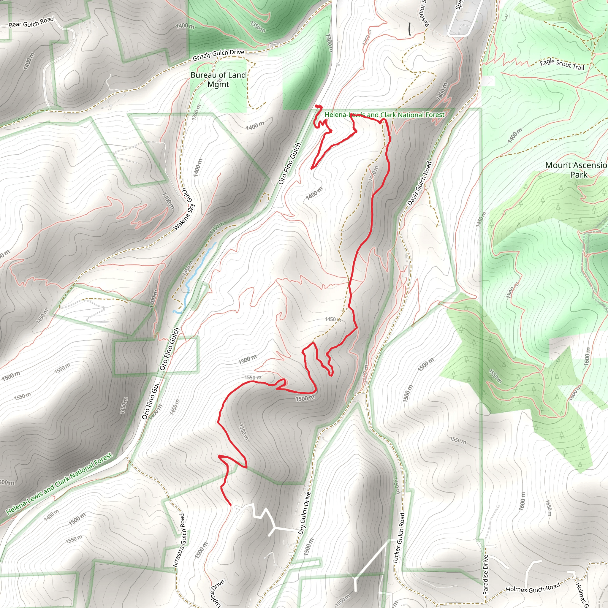 Rodney Ridge via Don't Fence Me In Trail mobile static map