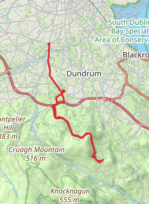 Marlay Park to a Mongolian Yurt Sauna mobile static map
