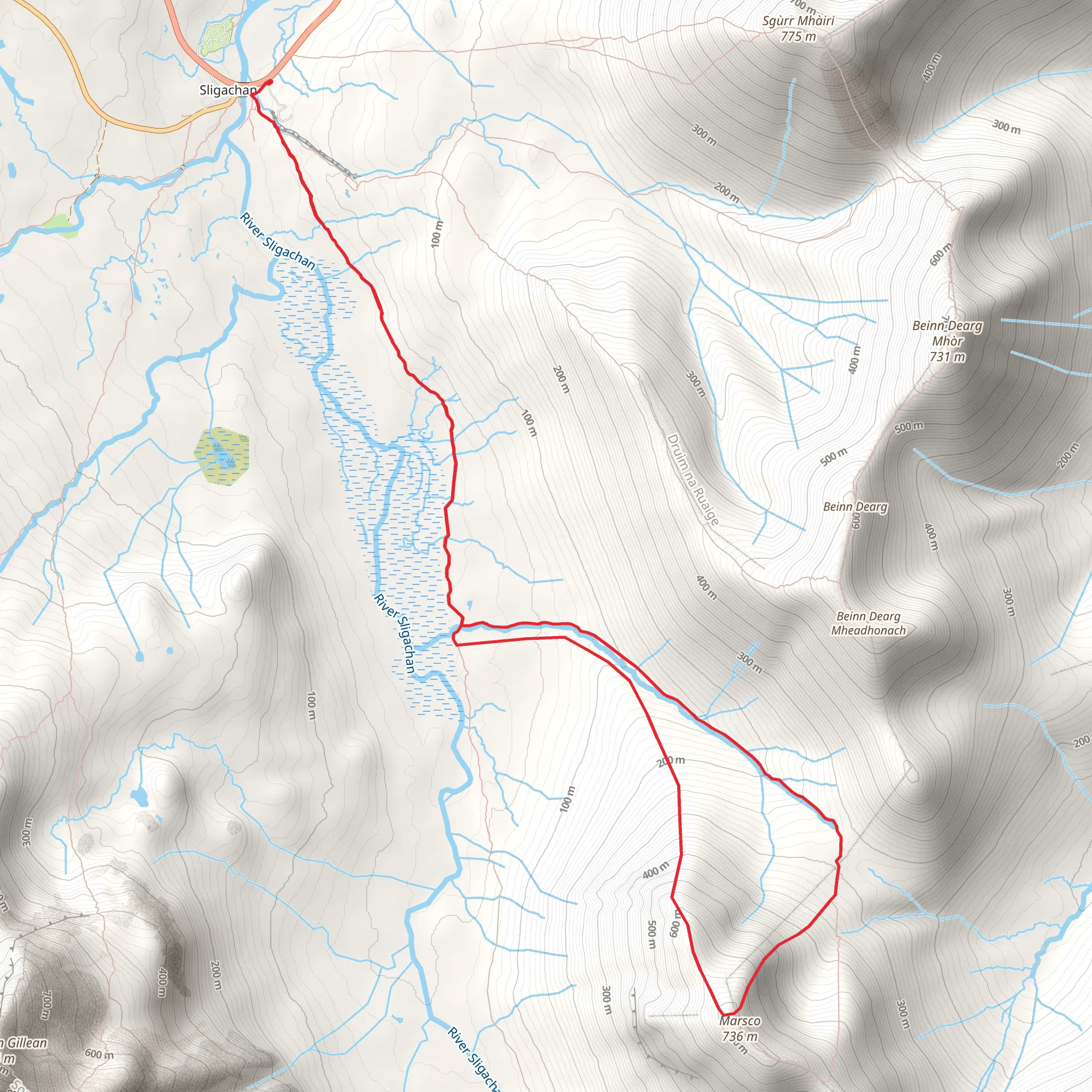 Marsco Loop via Mam a Phobuill mobile static map
