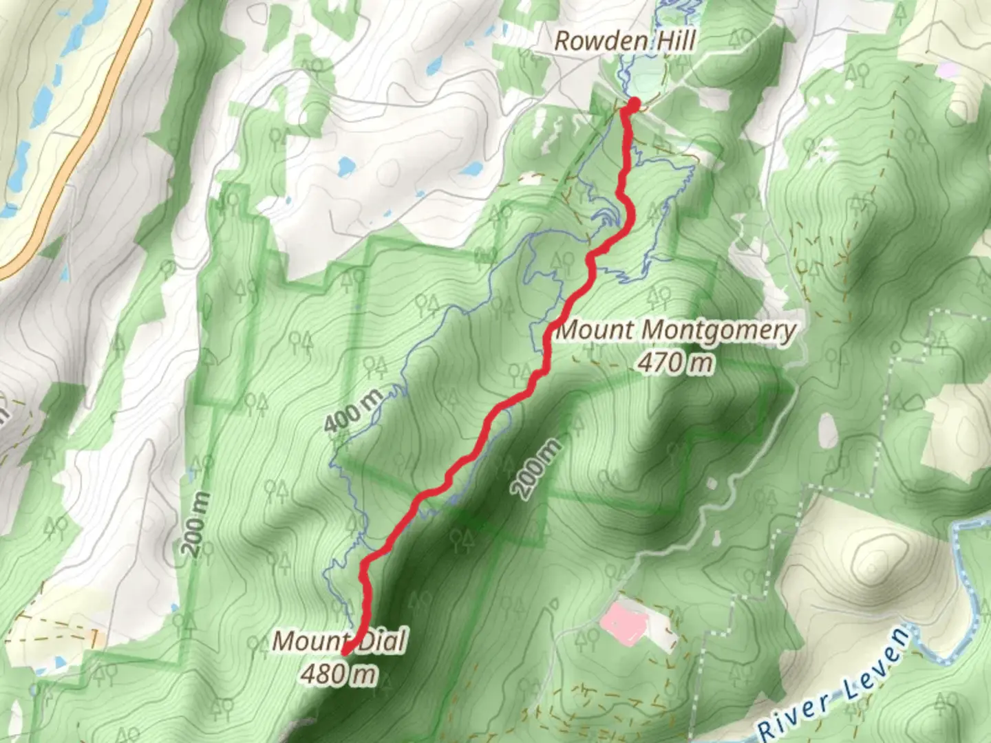 An image depicting the trail Mount Dial Walk and its surrounding area.