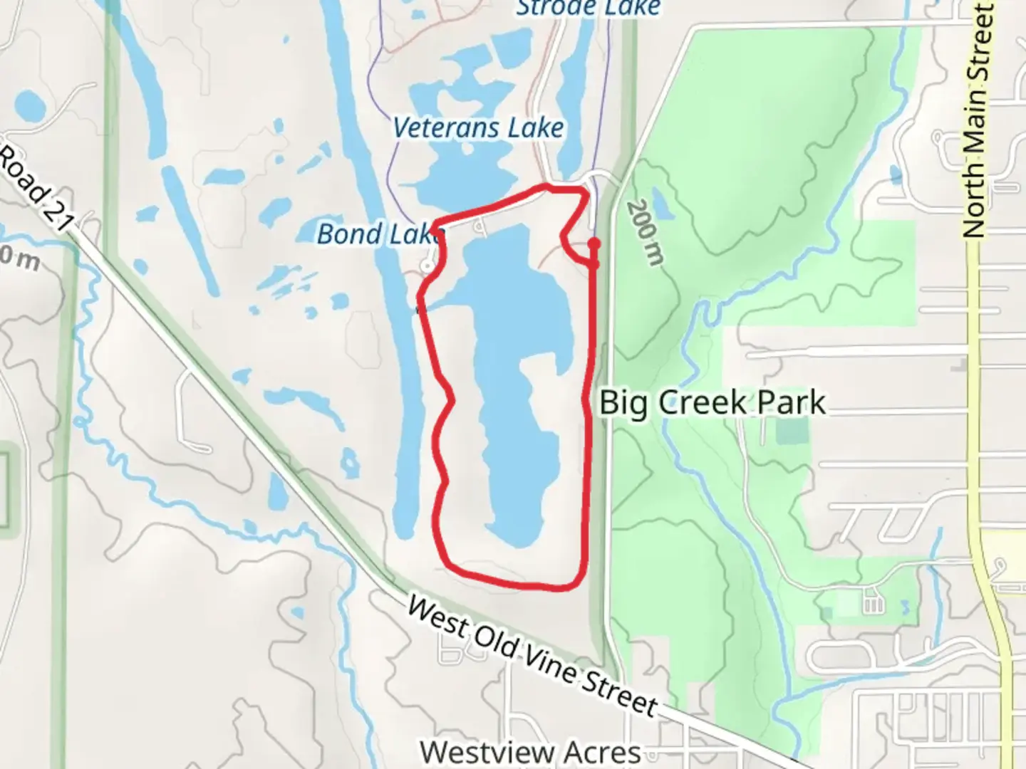 An image depicting the trail Fitch Lake Loop and its surrounding area.