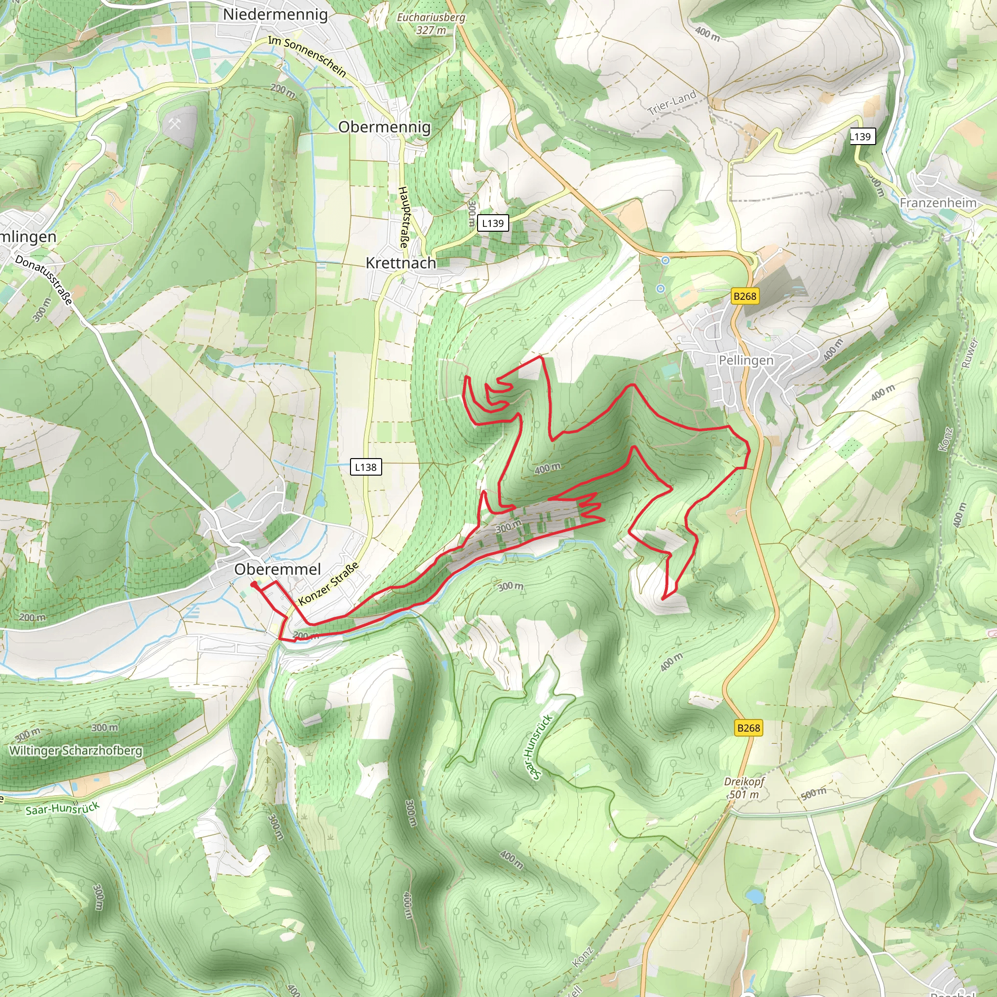 Fallweiher via Karlskopf Panoramaweg mobile static map