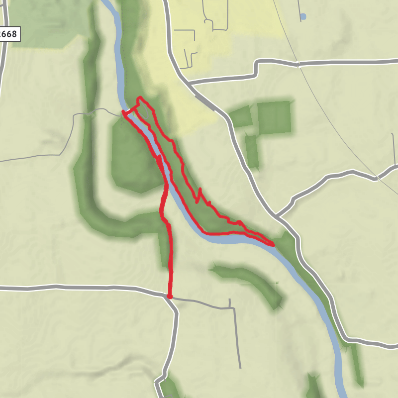 A map preview of the recording County Tipperary Hiking.