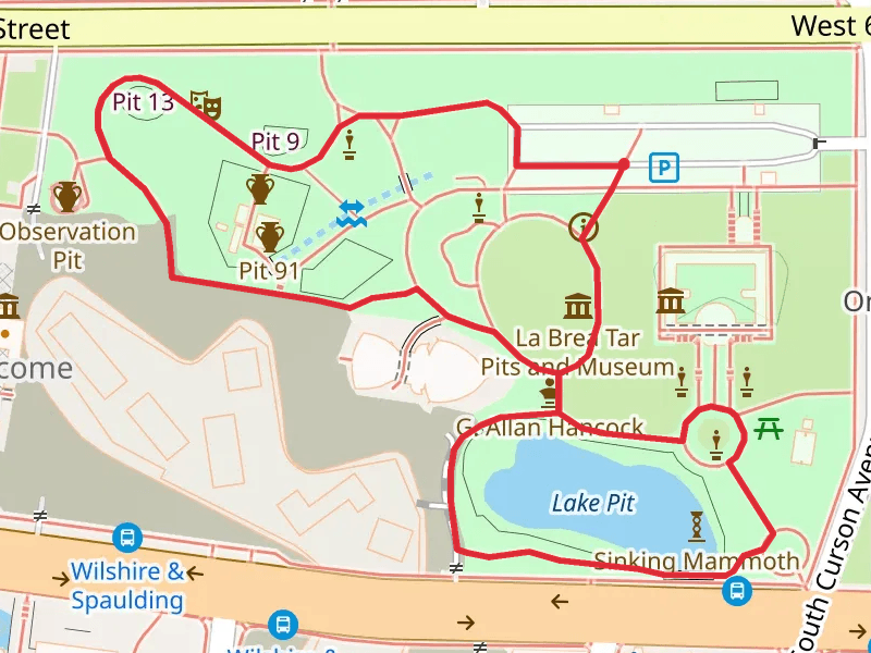 Hancock Park and Lake Pit Loop