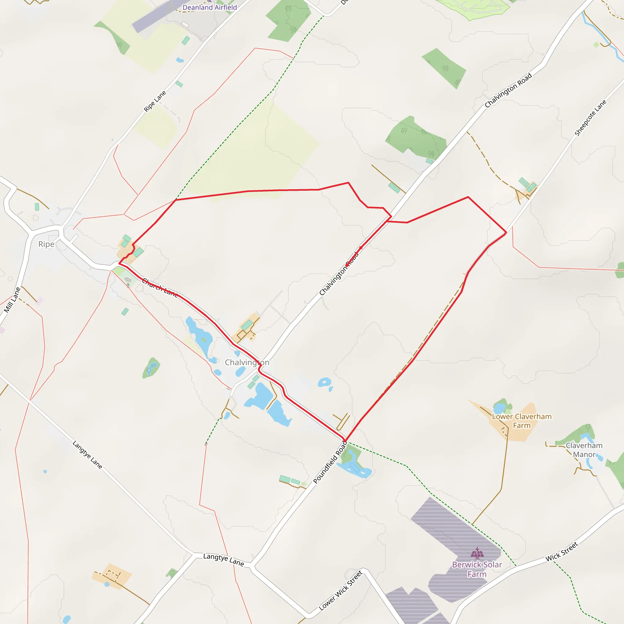 Eckington Corner Loop mobile static map