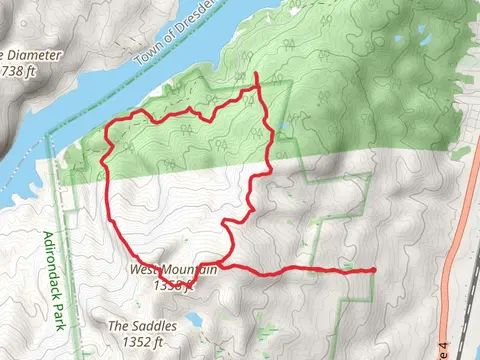 White Trail and West Mountain Loop Trail