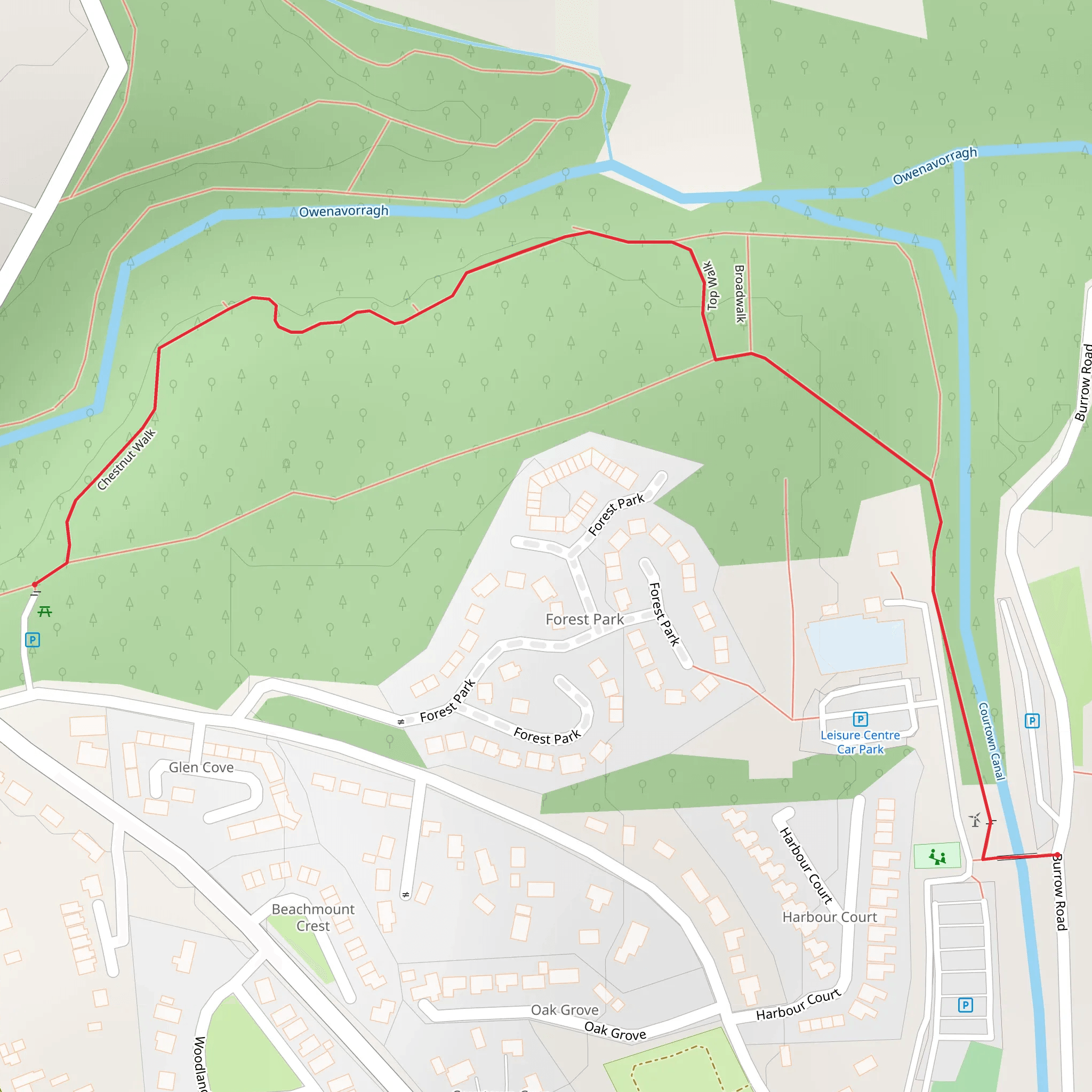 Courtown Top Walk mobile static map