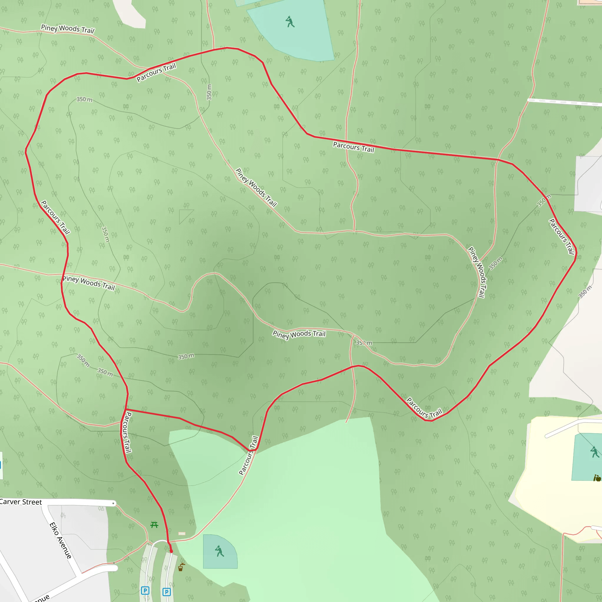 Parcours Loop Trail mobile static map
