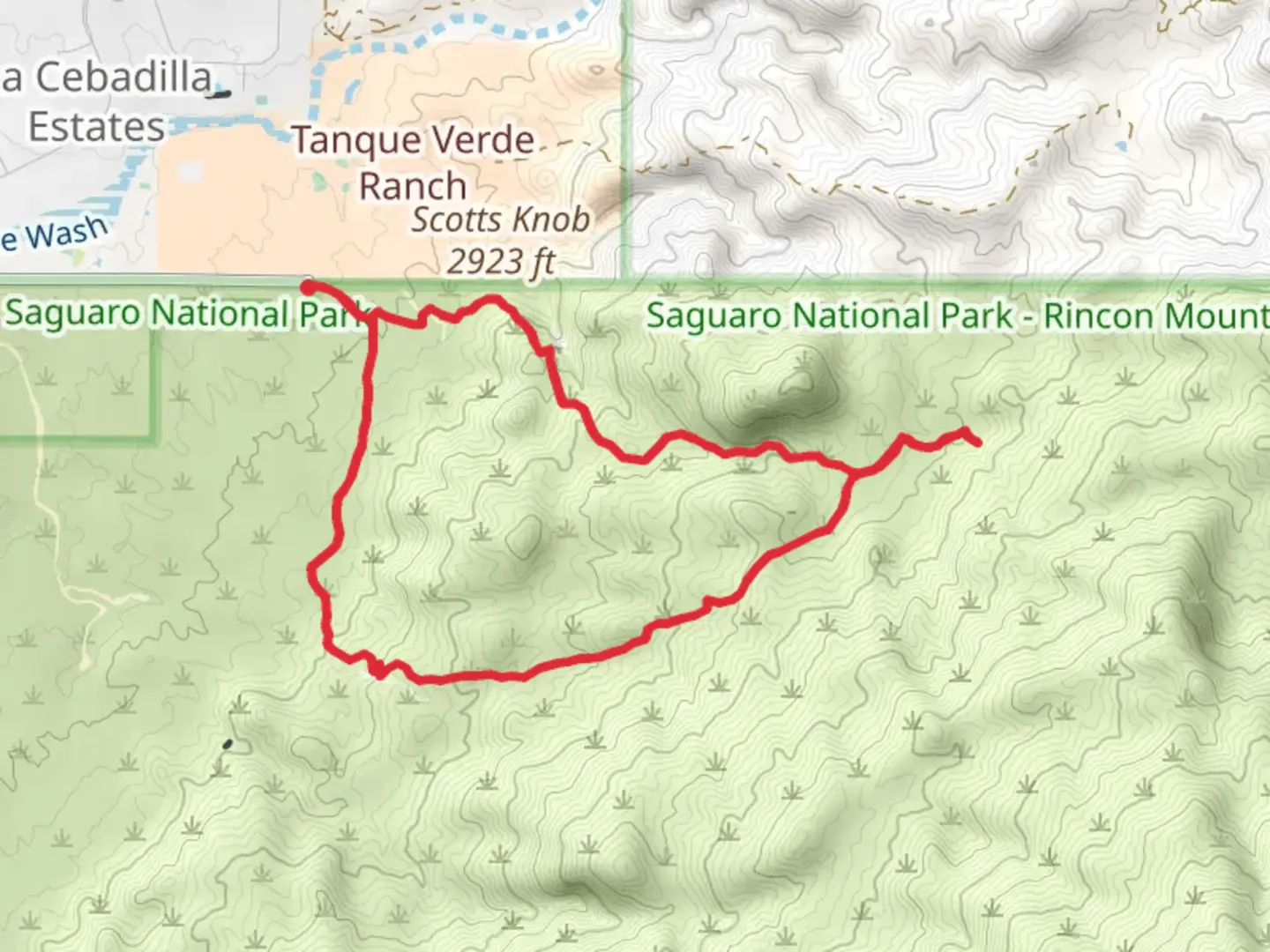 An image depicting the trail Garwood Trail and Douglas Spring Loop and its surrounding area.