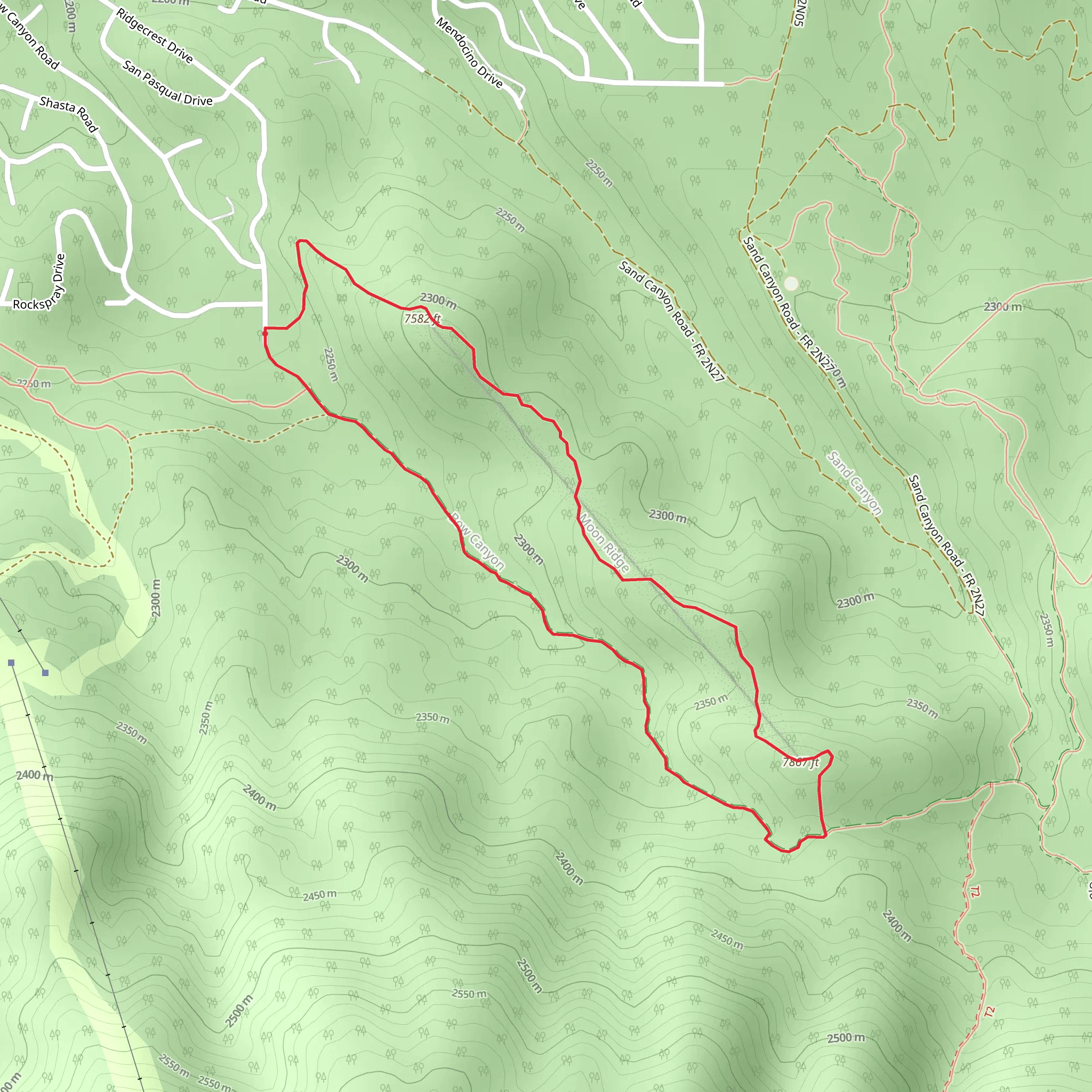Shasta Road Loop - South mobile static map