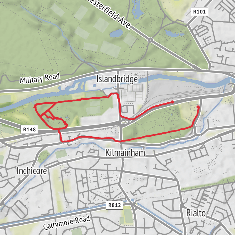 A map preview of the recording County Dublin Running.