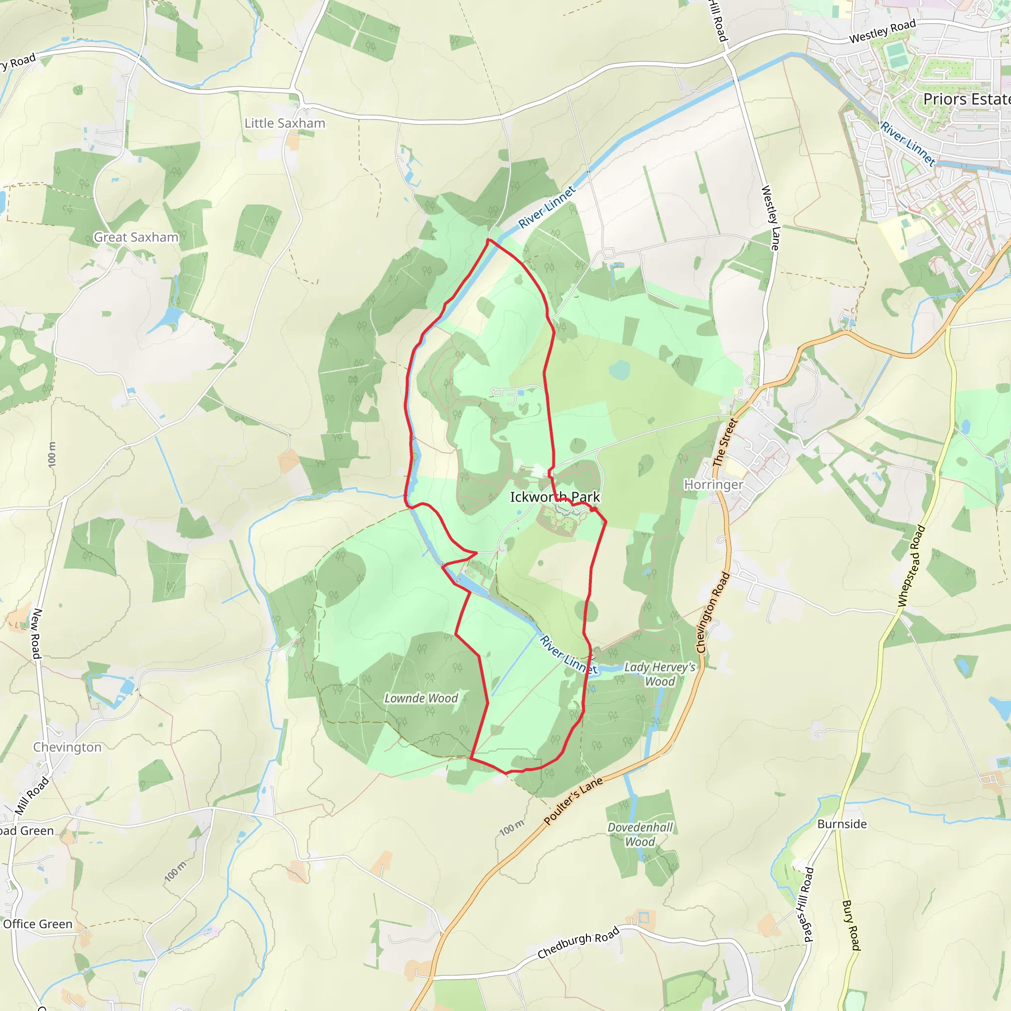 Ickworth Park mobile static map