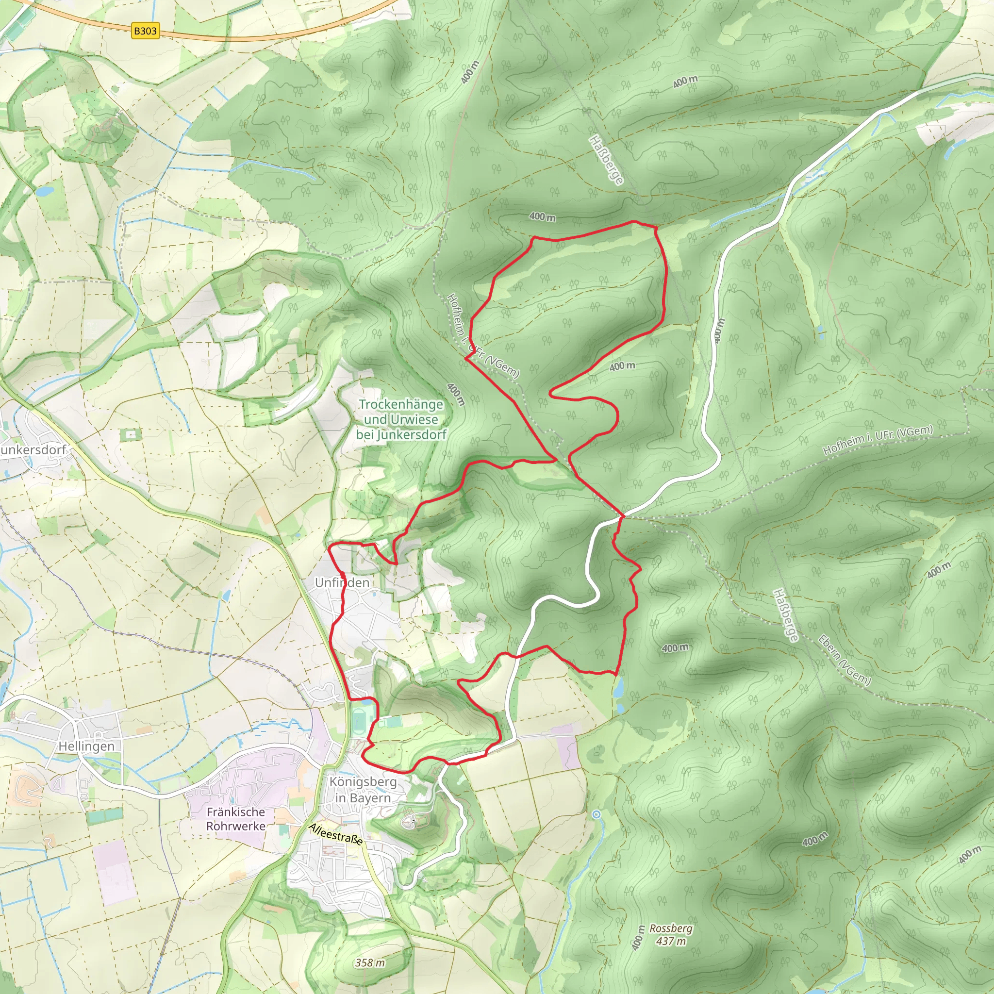 Amtsbotenweg and Lauftour KOEN 1 mobile static map