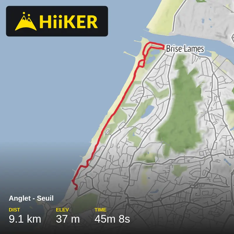 A map preview of the recording Anglet - Seuil.