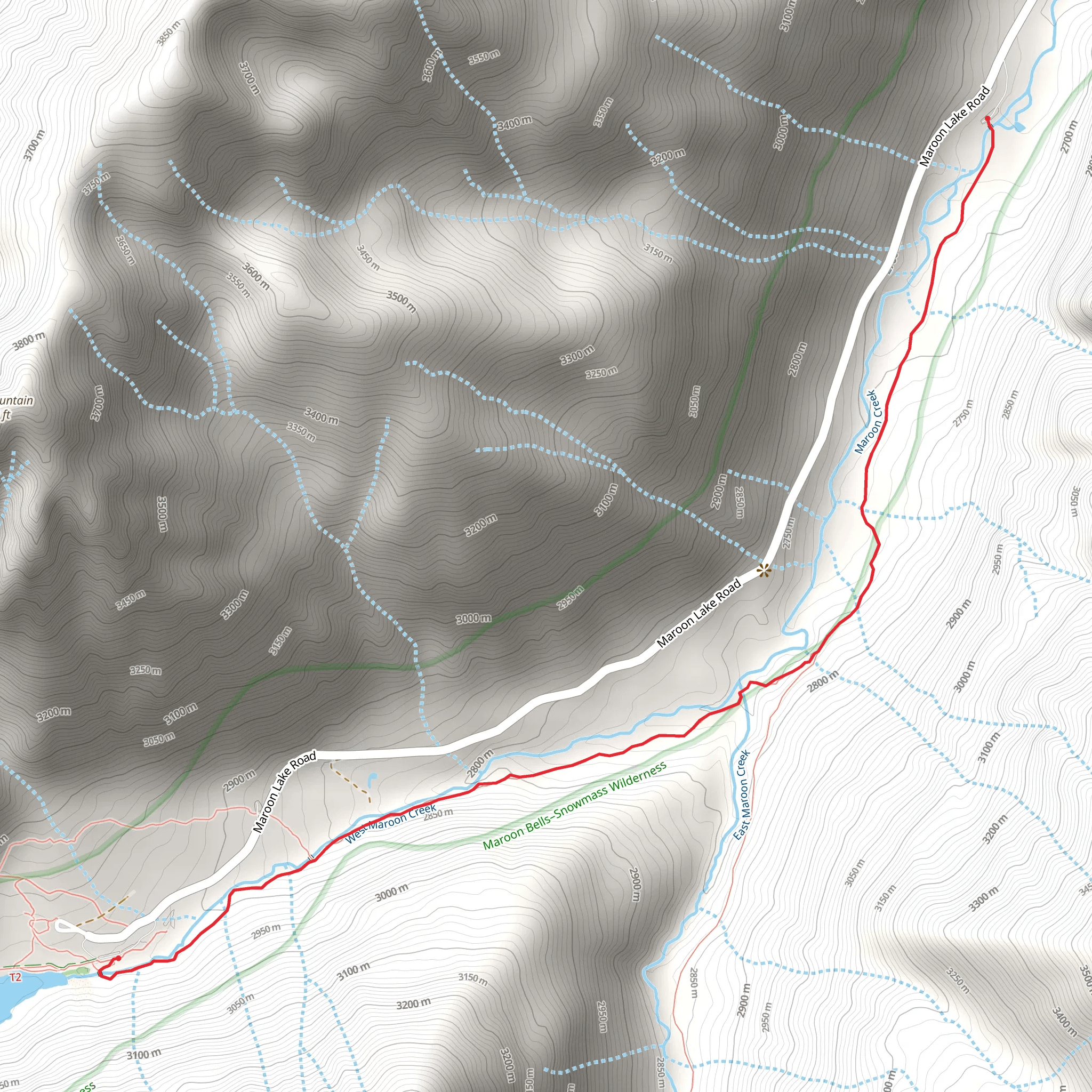 Maroon Creek Trail mobile static map