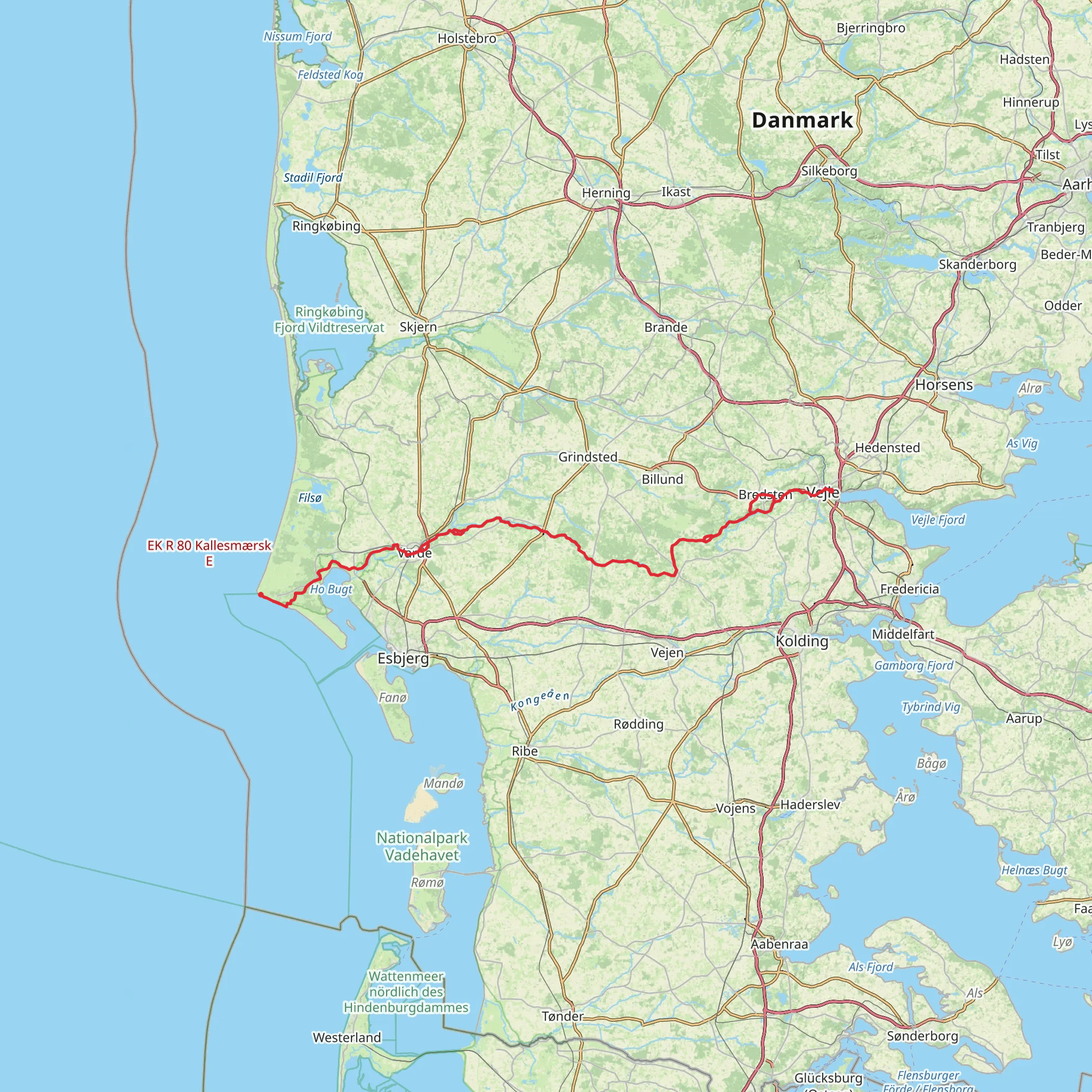 Kyst Til Kyst Stien mobile static map