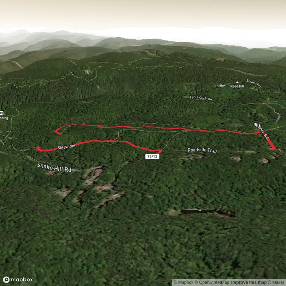 An image depicting the trail Sidewider and Sidewinder North Loop Trail and its surrounding area.