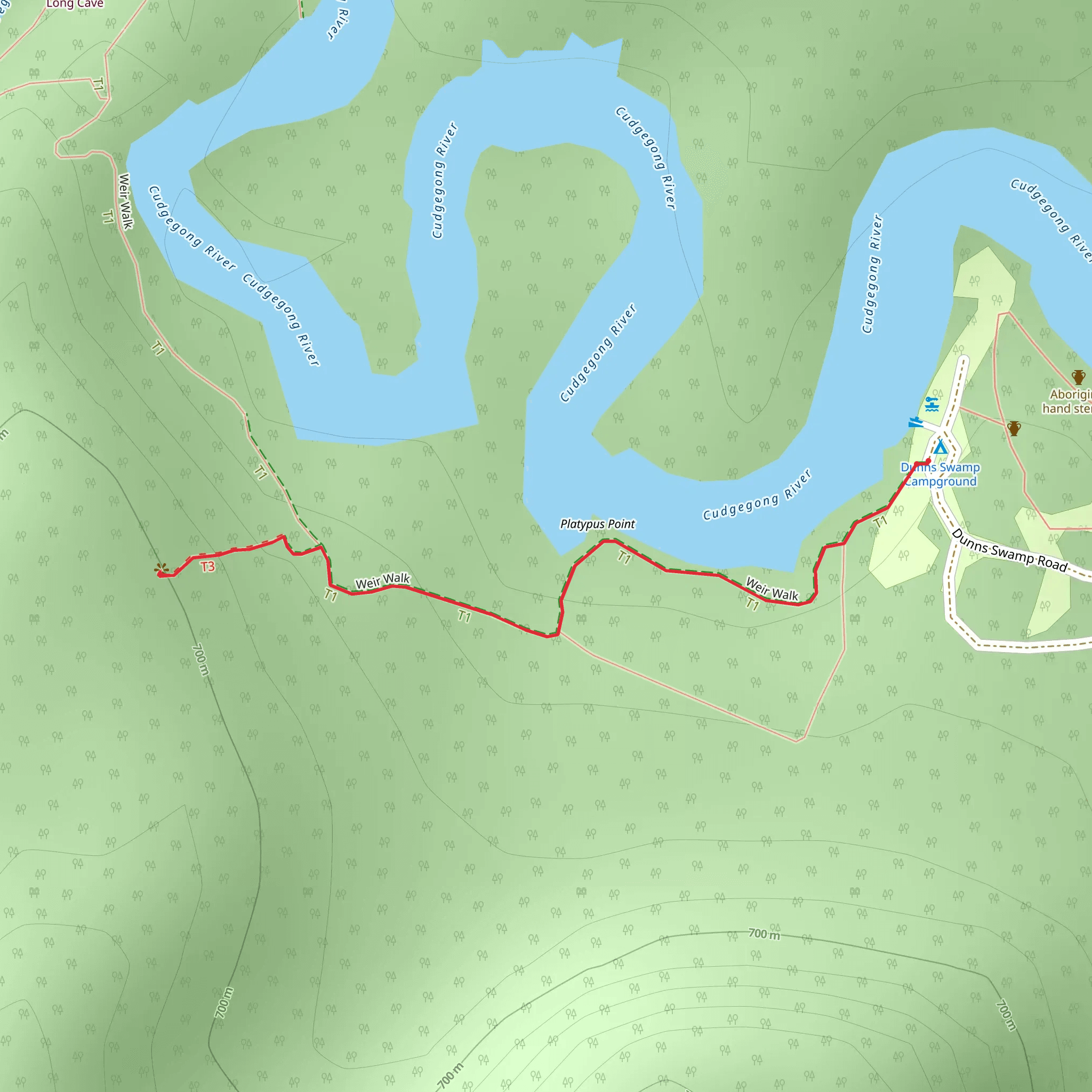 Pagoda Lookout Track mobile static map