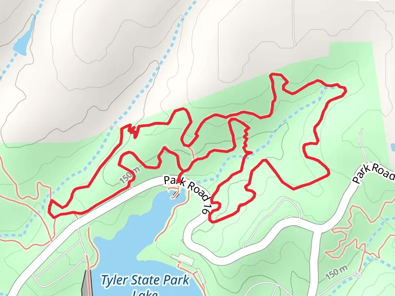 C Loop Trail - Tyler State Park Lake