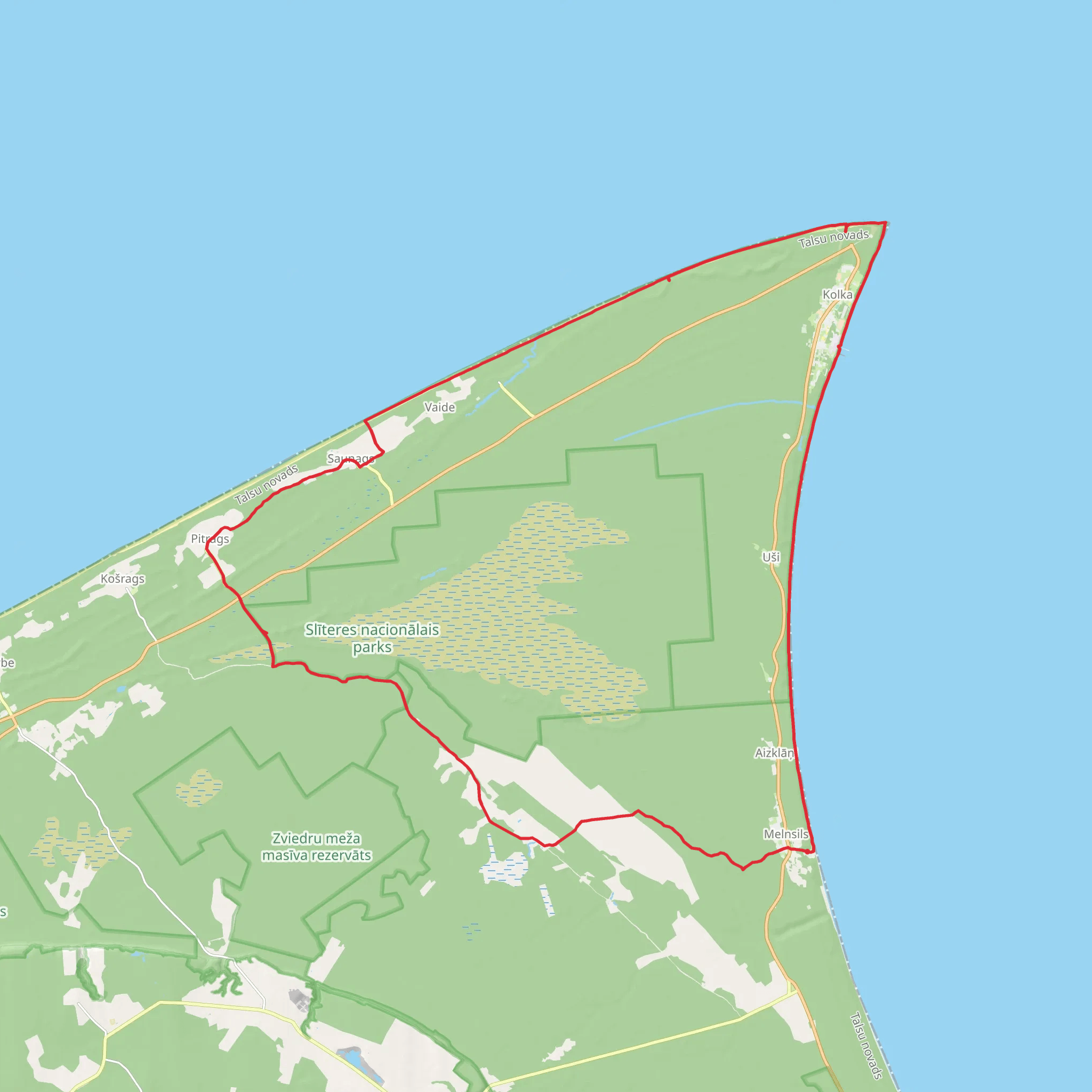 Kolka's triangle mobile static map