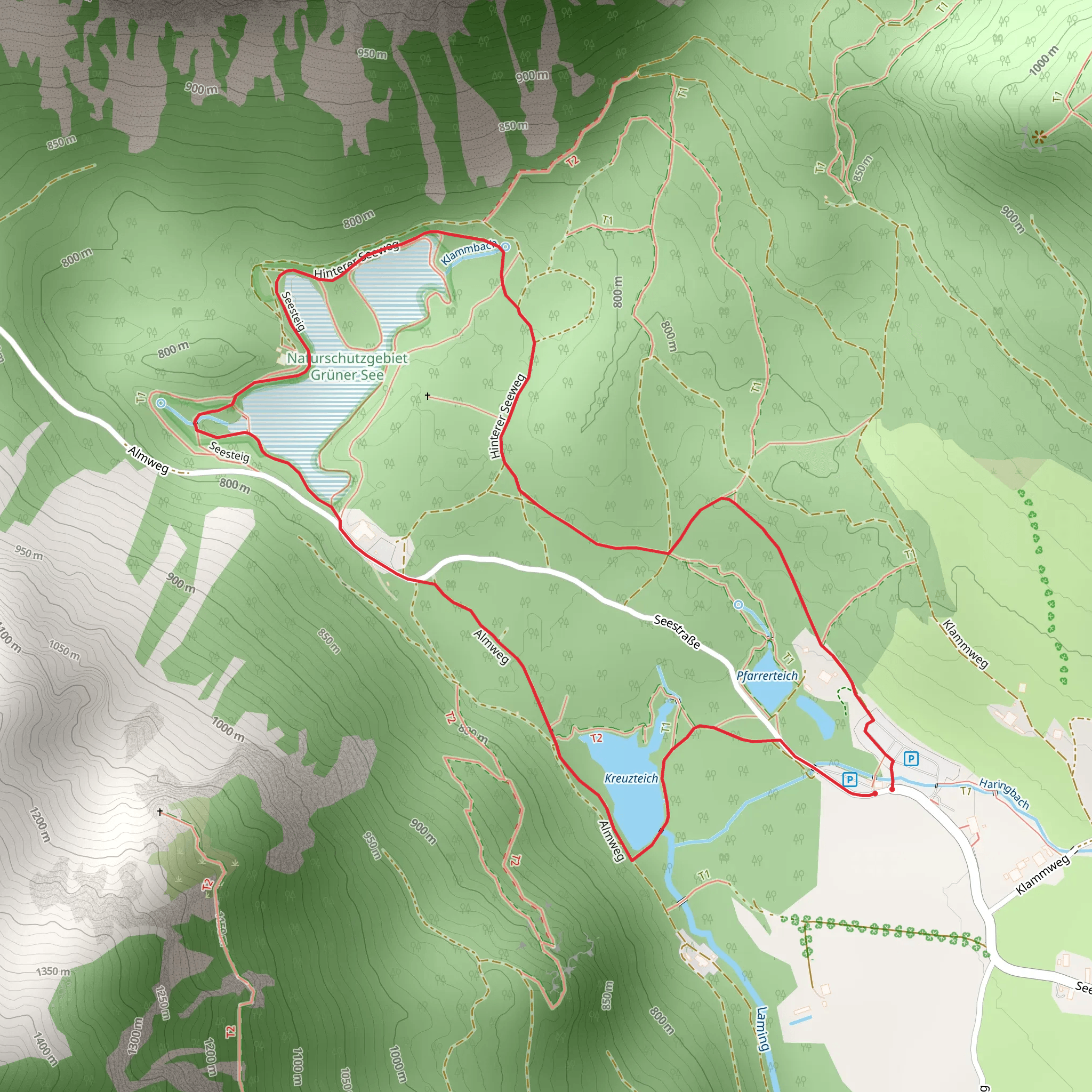 Grüner See Loop mobile static map