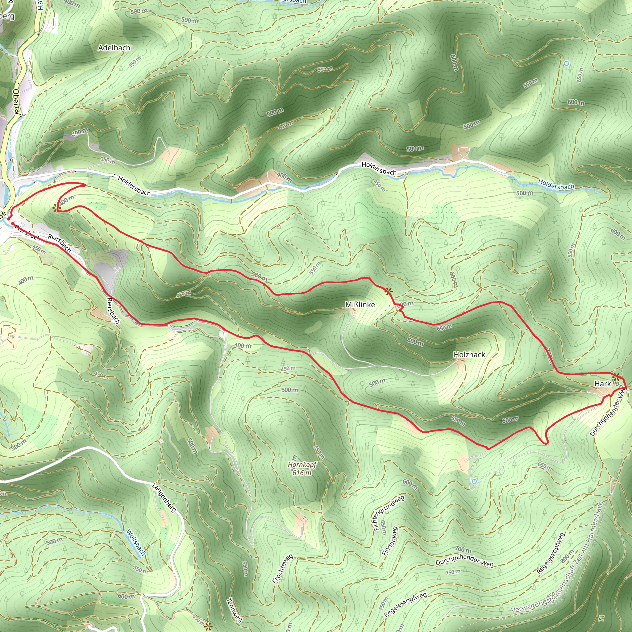 Hark Riersbach an der Schniede and Riersbach mobile static map
