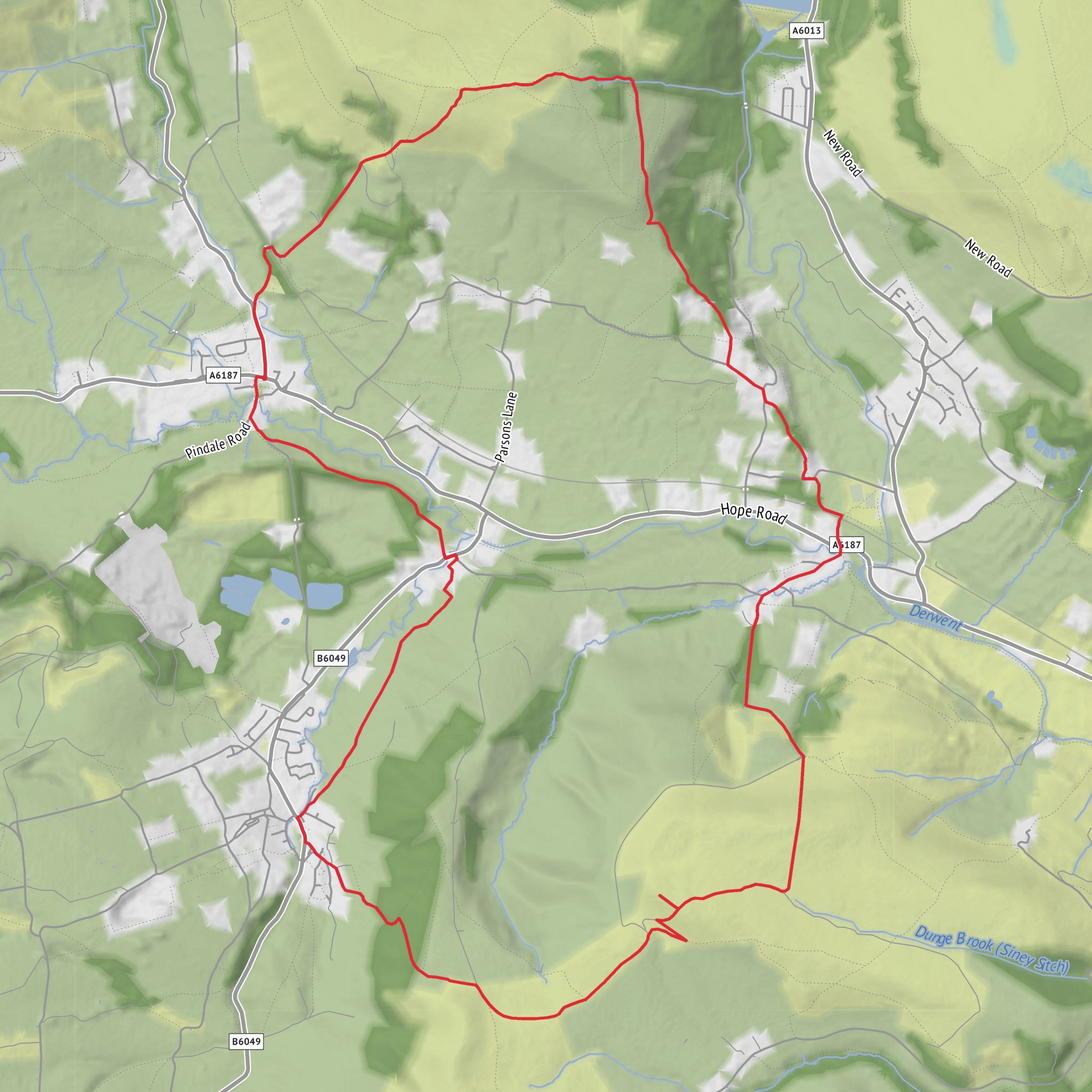 Shatton Moor and Win Hill mobile static map