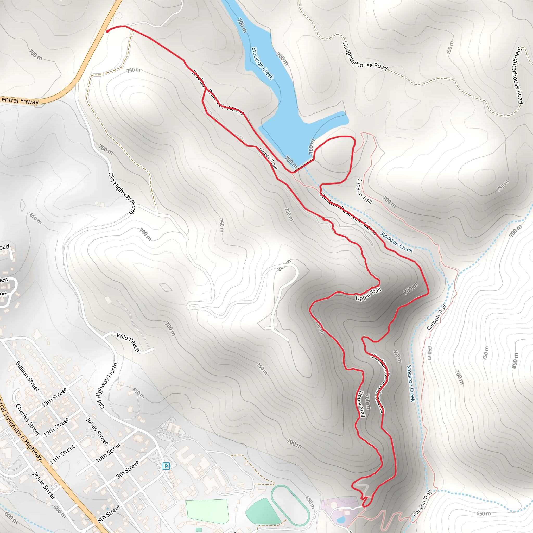 Stockton Reservoir Access Loop mobile static map