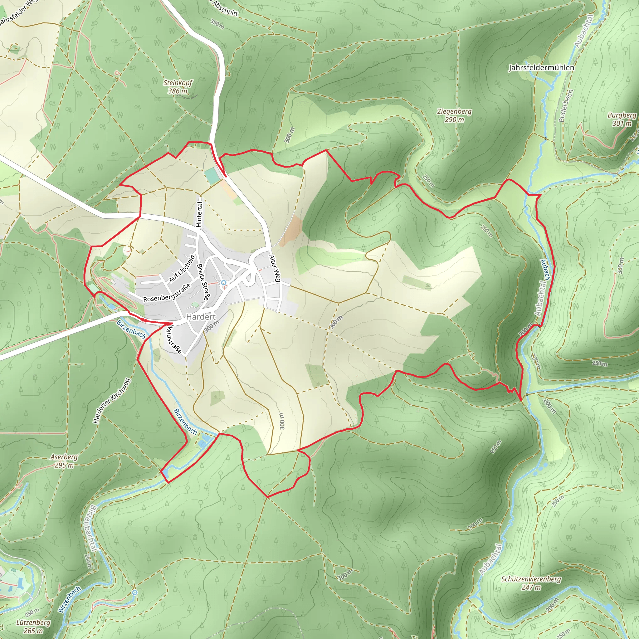 Hardert Loop mobile static map