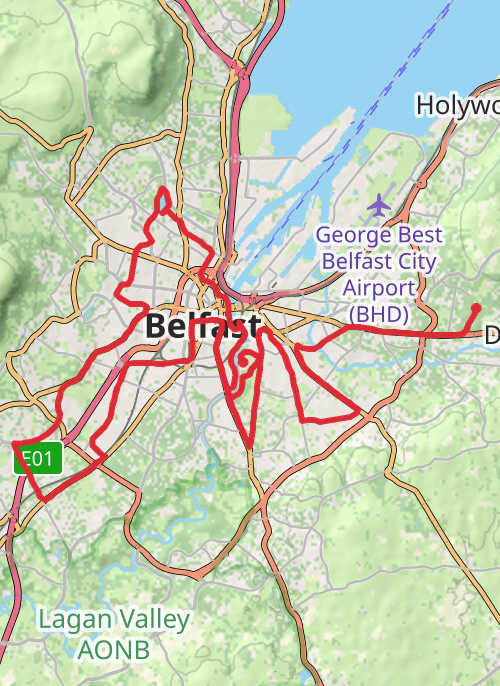 County Down Running mobile static map