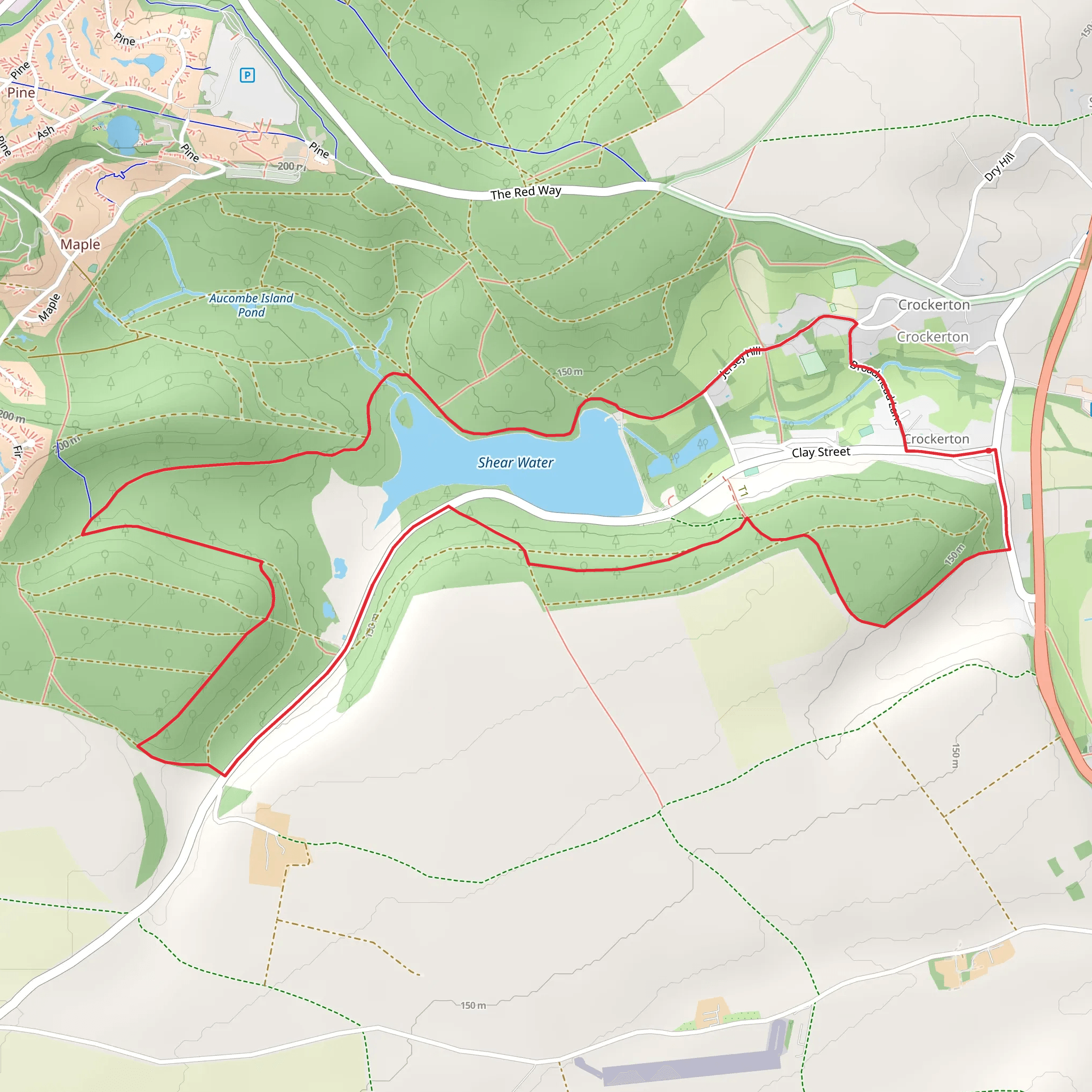 Shear Water and Foxholes Plantation Loop mobile static map