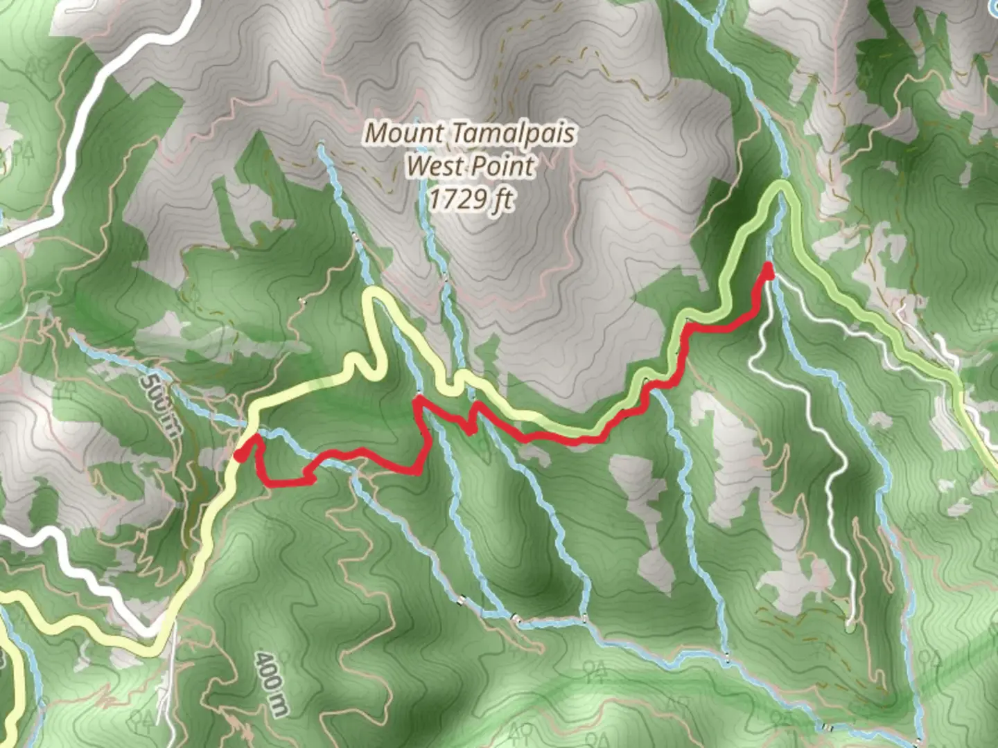 An image depicting the trail Troop 80 Spur and its surrounding area.