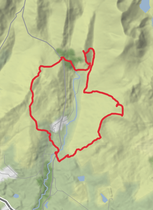 Hike from Troutbeck mobile static map