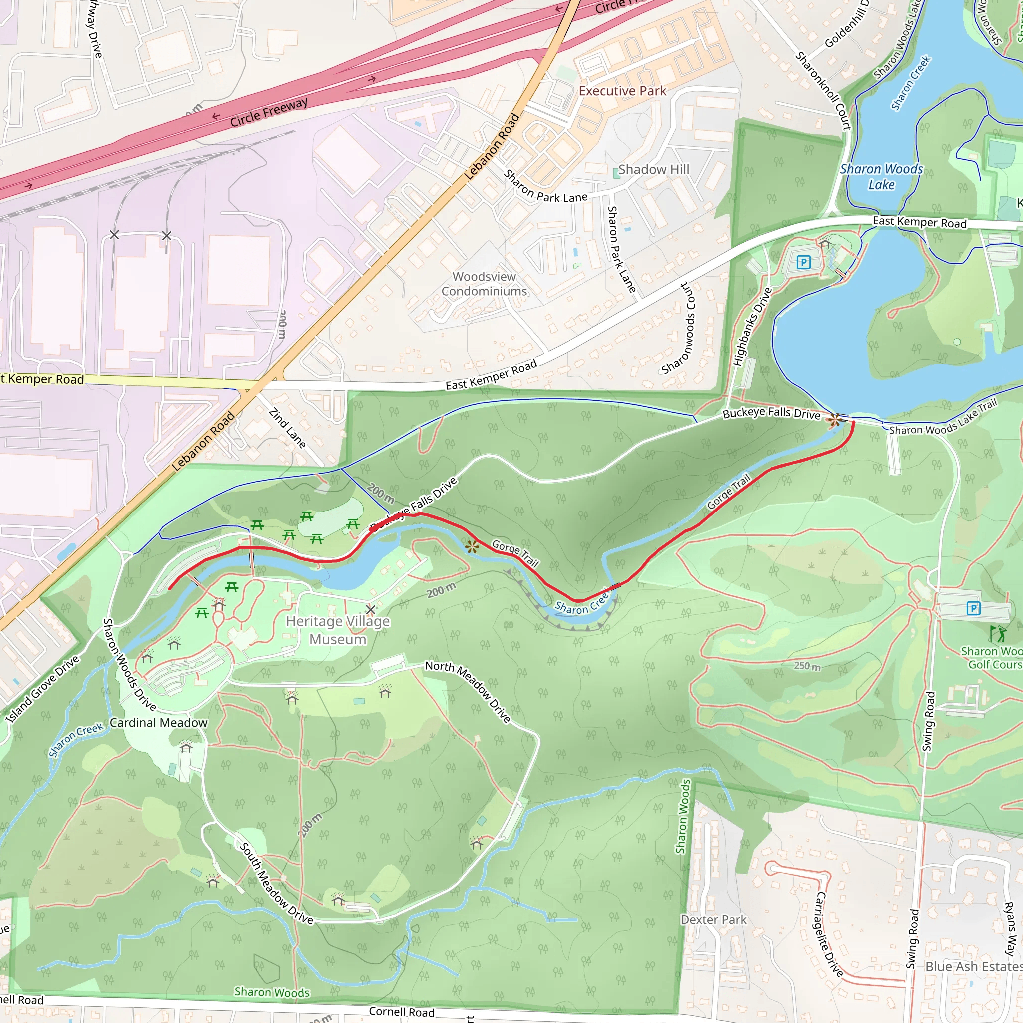 Sharon Creek - Gorge Trail mobile static map