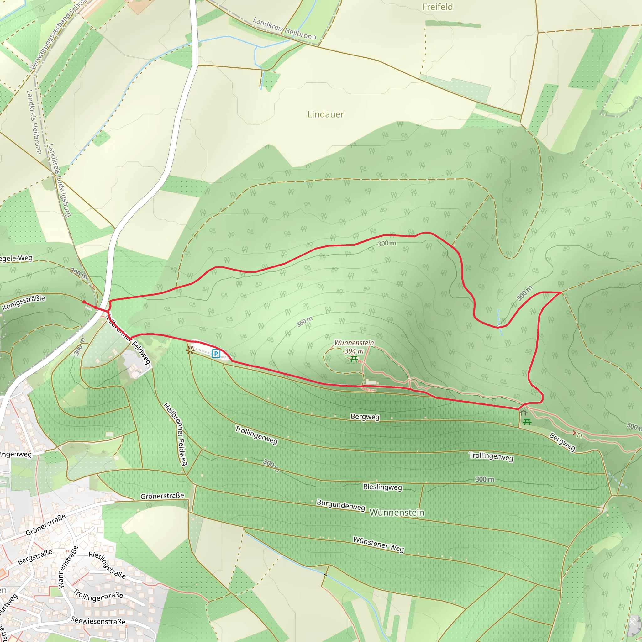 Wein Lese Weg Loop mobile static map
